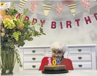  ?? COURTESY PHOTO ?? Annette “Mitzie” Young reaches another milestone, her 100th birthday.