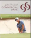  ?? RICHARD HEATHCOTE — GETTY IMAGES ?? Former Chico High standout Kurt Kitayama plays from a greenside bunker on the third hole during the third round of the Commercial Bank Qatar Masters on Saturday in Doha, Qatar. He finished tied for ninth.