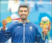  ?? PTI ?? Prajnesh Gunneswara­n with his bronze medal on Saturday.