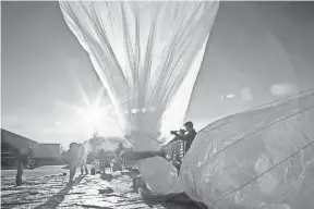  ?? GOOGLE FILE PHOTO ?? Alphabet’s Project Loon beams the Internet from balloons circling the Earth at altitudes twice as high as commercial aircraft.