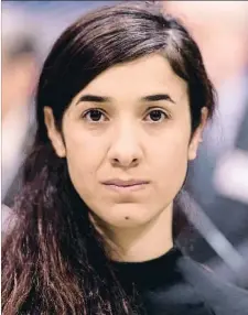  ?? PATRICK SEEGER / EFE ?? Nadia Murad, en Estrasburg­o hace dos años