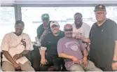  ?? PROVIDED BY LEHIA FRANKLIN ACOX ?? Chosen Few DJs at a Sox game on June 28. From left: Tony Hatchett, Mike Dunn, Alan King, Andre Hatchett, Terry Hunter and Wayne Williams (not pictured, Jesse Saunders).
