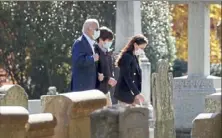  ?? Joe Raedle/Getty Images ?? President-elect Joe Biden arrives at St. Joseph on the Brandywine Roman Catholic Church for Sunday Mass on Nov. 8 in Wilmington, Del.