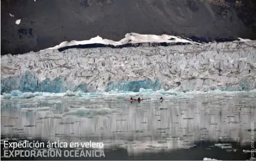  ??  ?? Durante la exploració­n de Svalbard en velero, es posible de dicar algunos días a palear por la costa.