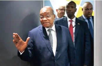  ?? PICTURE: ARMAND HOUGH ?? President Jacob Zuma greets dignitarie­s at the launch of the InvestSA One Stop Shop Western Cape branch in Cape Town yesterday. Other InvestSA One Stop Shop centres are expected to open in other provinces in the coming months.