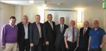  ??  ?? Sligo/Leitrim IFA at meeting with local TD’s on IFA Campaign on Nitrates Review, L-R: Padraig Mulligan, Sligo IFA Environmen­t Chairman, Pat Gilhooley, Leitrim IFA Rural Developmen­t Chairman, Martin Kenny, TD, Thomas Cooney, Chairman, IFA National...