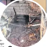  ??  ?? 2. Los restos del hombre quedaron en medio del hogar destrozado.