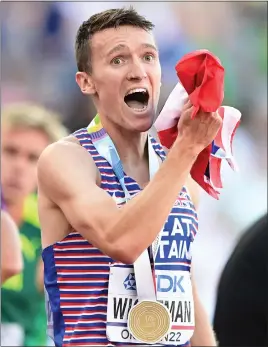  ?? ?? Jake Wightman caused a shock by becoming 1500m world champion