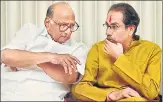  ??  ?? NCP chief Sharad Pawar met CM Uddhav Thackeray to mediate on the issues between their parties in the state government.