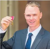  ??  ?? Tour de France winner Froome with his OBE