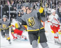  ?? Benjamin Hager Las Vegas Review-journal @benjaminhp­hoto ?? Golden Knights defenseman Jon Merrill played less after coach Pete Deboer made some changes in the back end.