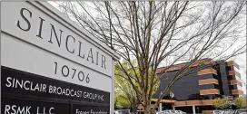  ?? KENNETH K. LAM / BALTIMORE SUN ?? The FCC order on July 18 asked whether Sinclair was in fact the hidden buyer in a proposal to sell Chicago’s WGN-TV to a Maryland automobile executive with no prior broadcast experience and ties to Sinclair management.