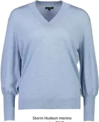  ??  ?? Storm Hudson merino sweater, $249