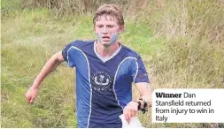  ??  ?? Winner Dan Stansfield returned from injury to win in Italy