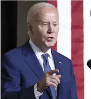  ?? PHOTO AFP ?? Le président des États-Unis, Joe Biden, lors d’un discours dans l’État du Wisconsin, hier.