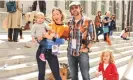  ?? Photograph: Presley Ann/WireImage ?? Olivia Wilde, Jason Sudeikis and children.