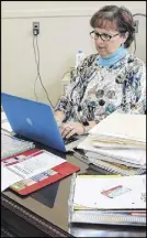  ?? LYNN CURWIN/TRURO DAILY NEWS ?? Dr. Betty Johnson, principal at Colchester Christian Academy, is already at work in her new office.