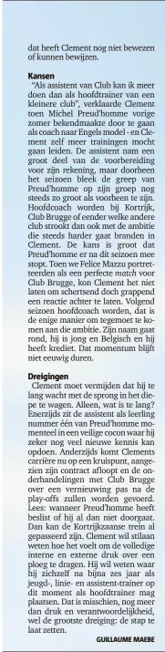  ?? FOTO PHOTO NEWS ?? Philippe Clement: tactisch geschoold, als T2 gegroeid onder Michel Preud’homme en sterk met de jeugd. Is de Antwerpena­ar klaar voor een stap hogerop?