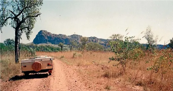  ?? PHOTOS: TONY ALLSOP ?? Travelling along empty dirt roads in the 80s made the couple feel ‘‘like explorers’’.