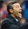  ??  ?? Rangers manager Pedro Caixinha likes 4-4-2 for now