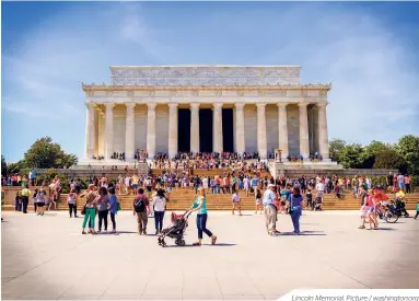  ?? Lincoln Memorial. Picture / washington.org ??