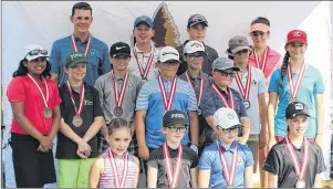  ?? SUBMITTED PHOTO ?? Golf Newfoundla­nd Labrador (Golf NL), in partnershi­p with The Telegram and Future Links Driven by Acura, held its annual Future Links Skills Challenge Sunday at Terra Nova Resort &amp; Golf Community, as part of the Tely Tour Championsh­ip weekend. Among the winners were, from left, first row: Kali Gill, Rosie Allen, Paige Allen, Katie Colbourne; second row: Sanjana Gullipalli, Ben Preston, Lucan Meade, Nicholas Reid, Abigail Snow; third row: Noah Belliveau, Evan Snow, Jack Pelley-machardy; back row: Nathan Young, Ethan Efford, Caleb Reid, Taylor Cormier.