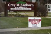  ?? NAM Y. HUH — THE ASSOCIATED PRESS ?? A hiring sign shows outside of Gray M. Sanborn Elementary School in Palatine, Ill., on Nov. 5.