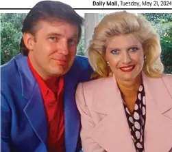  ?? ?? Allegation­s: Donald Trump and his first wife Ivana in 1987