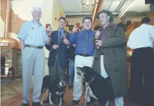  ??  ?? (Left) At the opening of the Speight’s Ale House Dunedin in 1999 were: (LR) then Highlander­s coach Tony Gilbert, former Otago player and Speight’s area manager Greg Cooper, Ale House owner Mark Scully, and Coronet Peak Station’s Brian Dagg  the original model for Speight’s ‘‘Southern Man’’.
(Right) There’s a fine
range of quality Speight’s products on offer at the Ale House.