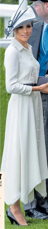  ??  ?? Pure elegance...Meghan in Givenchy dress