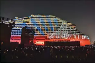  ?? ?? Glimpses of the cruise ship’s interiors and from the Naming Ceremony. PICTURES: Joey Aguilar and supplied