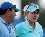  ??  ?? American Lexi Thompson, who was leading in the ANA Inspiratio­n, was penalised midway through the final round for a rules infringeme­nt spotted by a TV viewer.