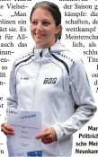  ?? Foto: Hierle ?? Martina Hierle vom TV Prittrichi­ng wurde bayeri sche Meisterin im Jahn Neunkampf.