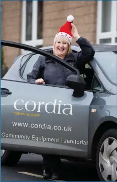  ??  ?? Mary McCartney, a Cordia Homecarer who is working Christmas Day