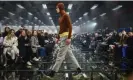  ?? AMO. Photograph: Matteo Corner/EPA ?? The show took place on a recycled Perspex catwalk designed by Rotterdam-based