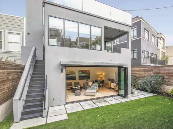  ?? Open Homes Photograph­y ?? The Marina district four-bedroom at 31 Rico Way in San Francisco has outdoor spaces on all three levels.