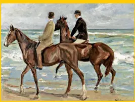  ??  ?? Art experts have said that Two Riders on the Beach by Max Liebermann, one of the works hoarded by the late Cornelius Gurlitt, should be returned to the heirs of German-Jewish art collector David Friedmann