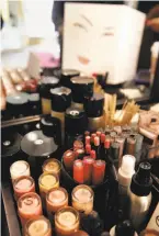  ??  ?? Makeup is ready to go for Tim Quinn’s consultati­ons kicking off National Breast Cancer Awareness Month.