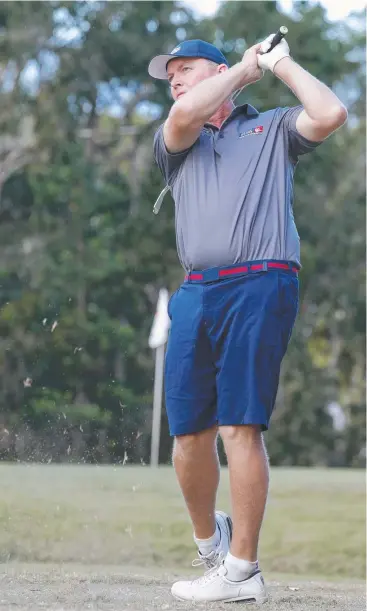  ?? Picture: ANNA ROGERS ?? NERVES: Cairns’ Frank Power will tee off in the Queensland Open tomorrow