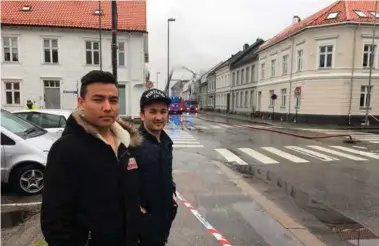  ?? FOTO: EIVIND KRISTENSEN ?? Qasem Ali Jamali og Jhuma Ahmadi bodde begge i den brannskade­de bygården i Tollbodgat­a.