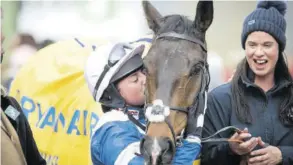  ??  ?? Bryony Frost becomes the first woman jockey to win the King George VI Chase