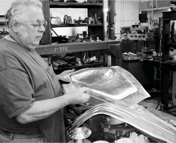  ??  ?? ABOVE: Rob North, still at work in his workshop in National City, Southern California, in 2019