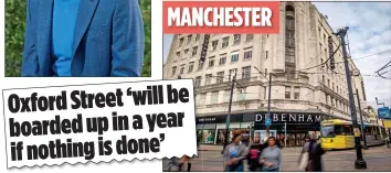  ??  ?? GRIM WARNING: How we reported the threat on August 9, now reiterated by Debenhams chairman Mark Gifford, left, to the chain’s landmark department stores