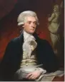  ??  ?? Mather Brown (1761-1831), Portrait of Thomas Jefferson. Oil on canvas, 36 x 28⁄ in.