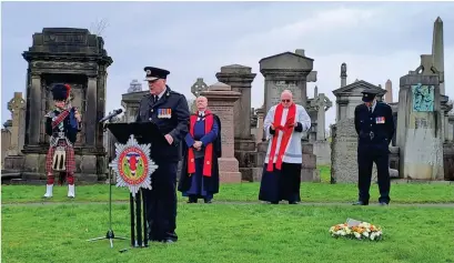  ?? ?? A service was held yesterday to remember the victims of the Cheapside Street blaze in 1960
