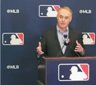  ?? AP/JOHN RAOUX ?? Rob Manfred, comisionad­o de Grandes Ligas.