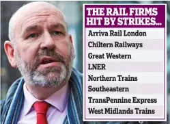  ?? ?? Calling for pay rises: Mick Whelan, boss of Aslef