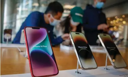  ?? Zhengzhou Photograph: Mark R Cristino/EPA ?? Apple has warned customers they could experience delays getting new iPhones due to a Covid lockdown that affects a major factory in