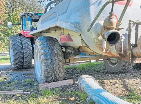  ?? ?? APPEAL: Farmers are being urged to ensure all slurry tank valves are properly maintained and secure.