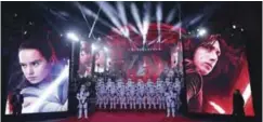  ??  ?? This file photo shows Stormtroop­ers on the red carpet for the European Premiere of Star Wars: The Last Jedi at the Royal Albert Hall in London. — AFP